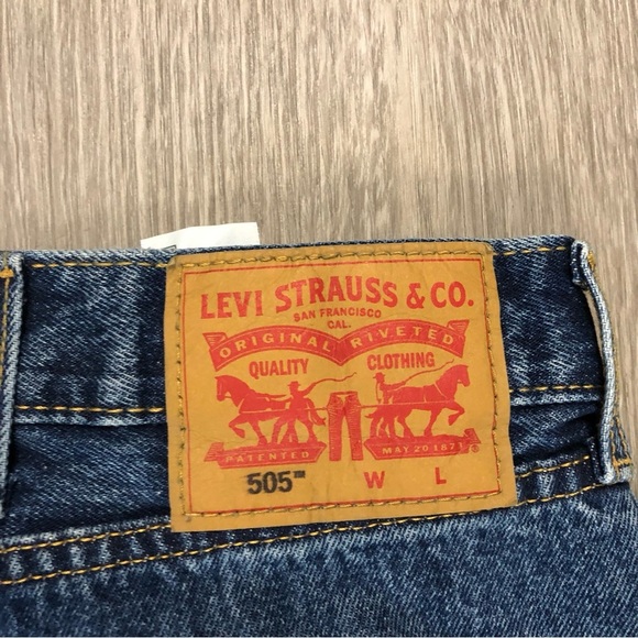 Levi’s 505 Regular Big & Tall 50x30 Men Jeans Blue - Picture 7 of 10